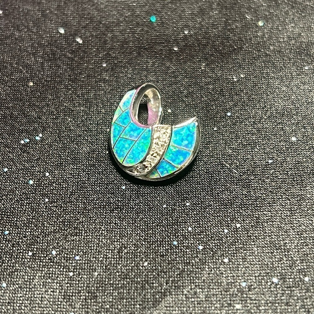Pacific Blue Opal SS Pendant